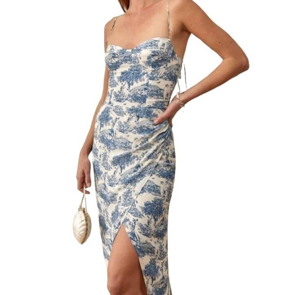 🆕Reformation Kourtney Dress NWT Toile Pastoral Floral Size 8